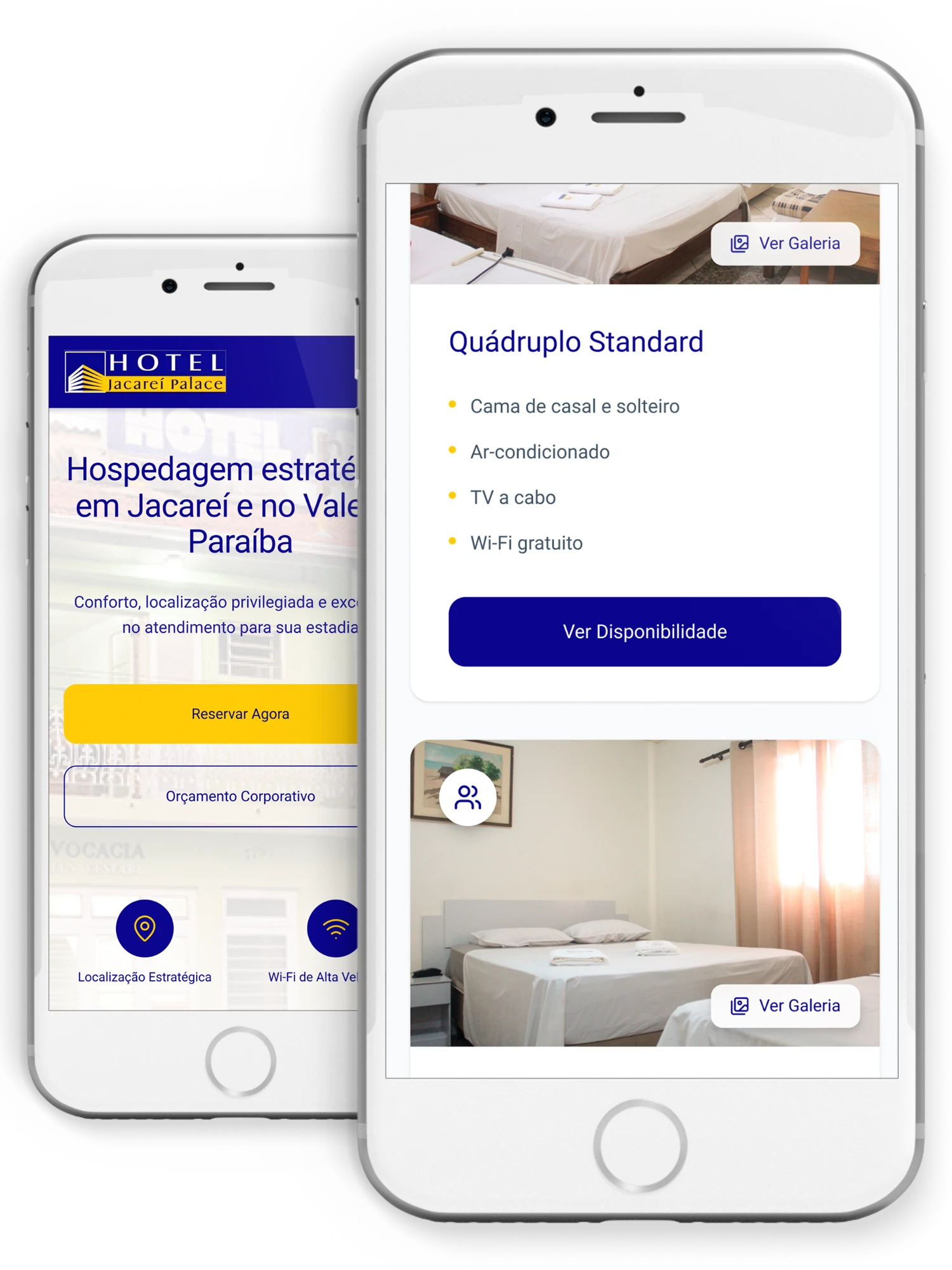 Primeira tela e acomodações do site no celular